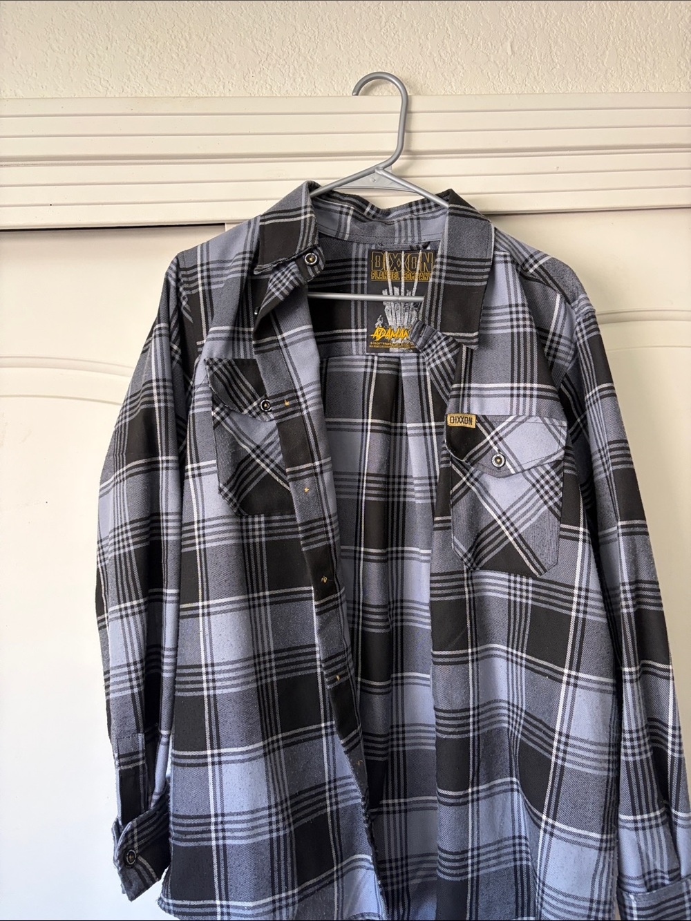 DIXXON Black and White Plaid Flannel Shirt
